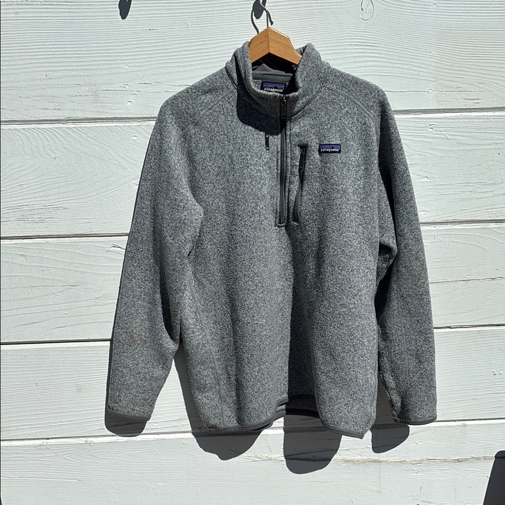 Patagonia Gray Fleece Pullover - Men's Better Sweater® 1/4-Zip Fleece XXL